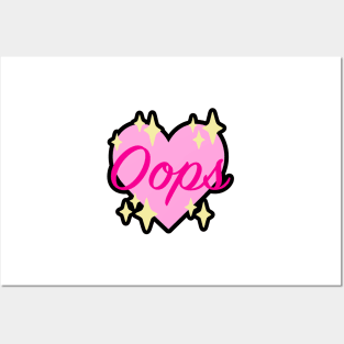 Oops Heart Posters and Art